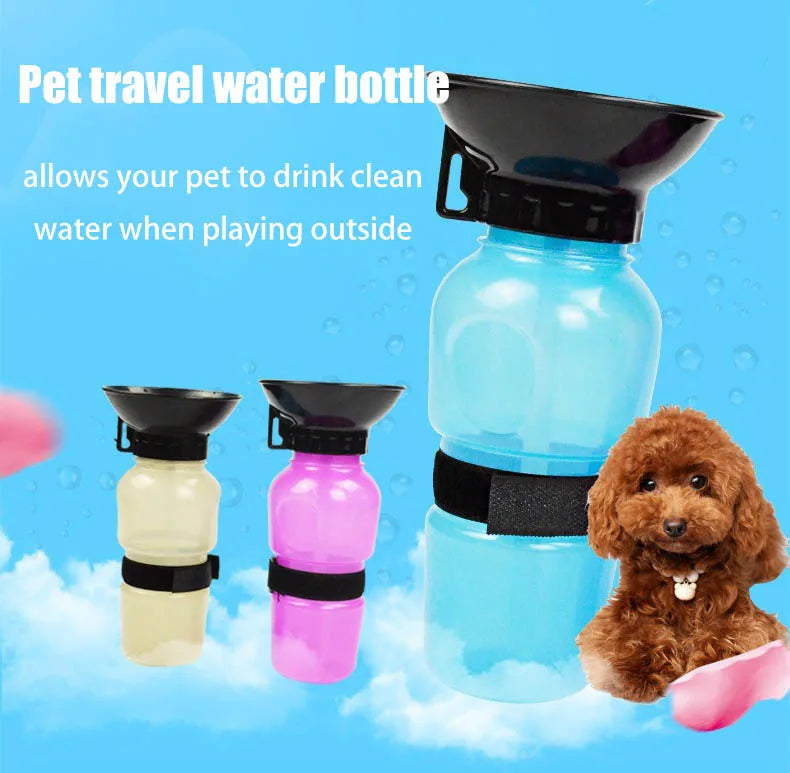 500ml Outdoor Squeeze Portable Pet Dog Water Bottle Large and Small Dog Travel Drinking Cup Supplies Suitable for Dogs and Cats