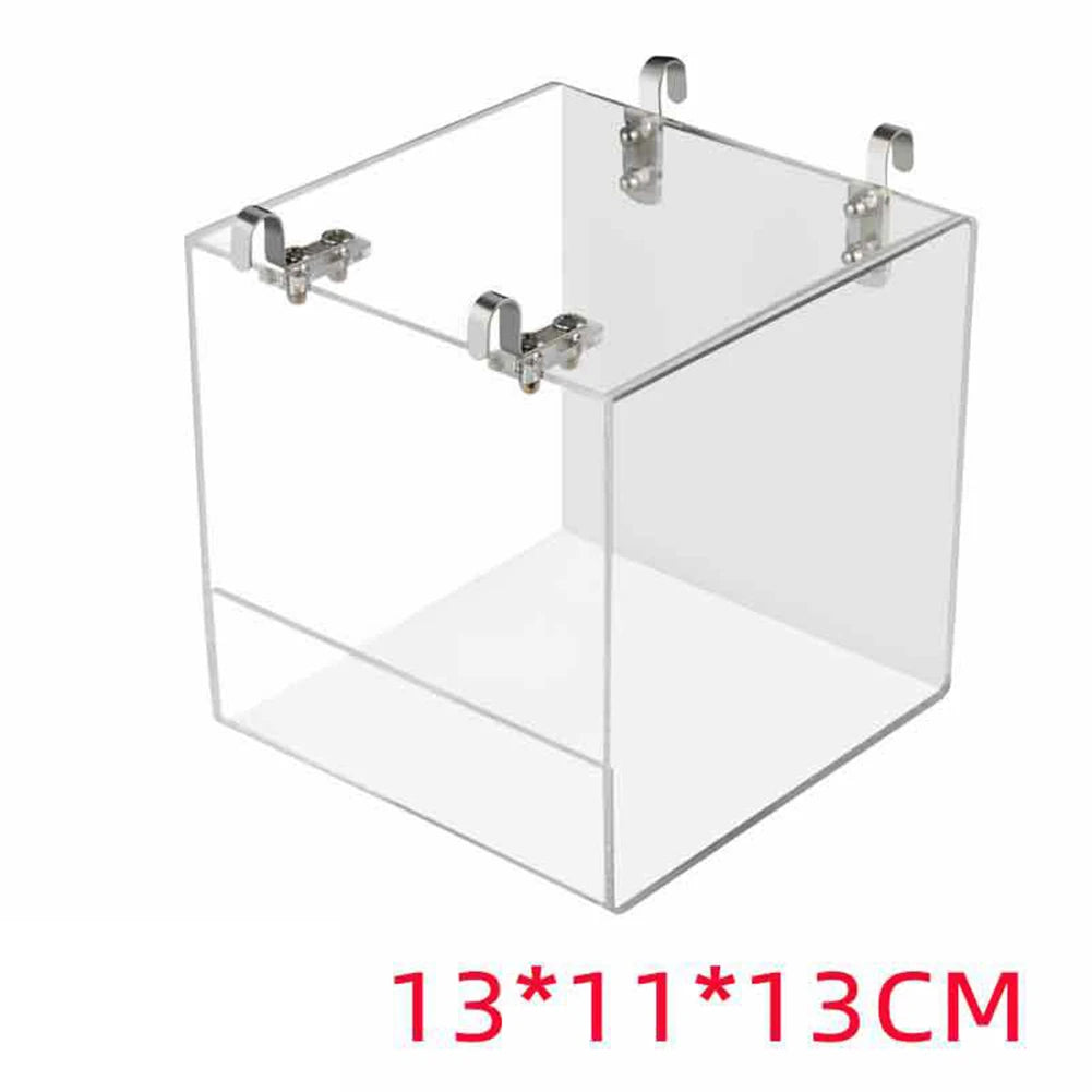 Transparent Acrylic Bird Bath Box Thickened Hanging Water Bath Tub Bird Supplies Shower Cage Accessory