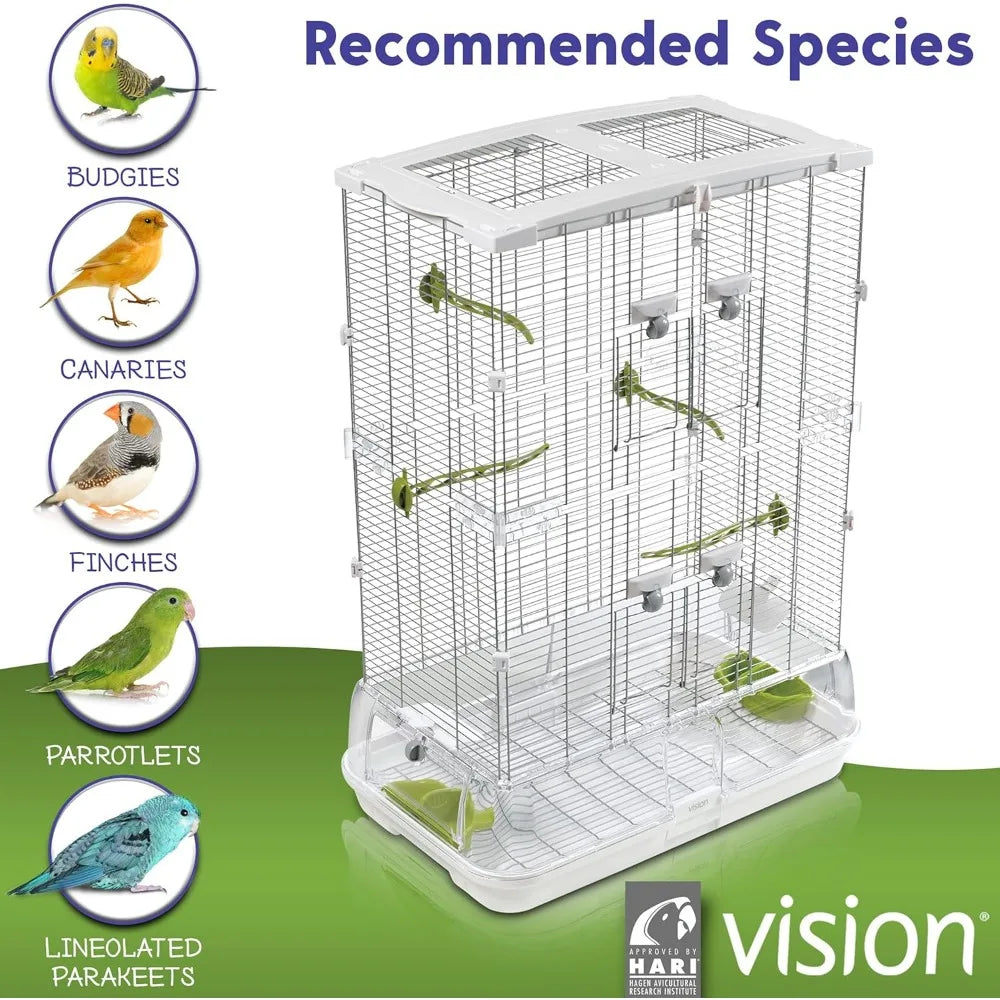 vertical aviary for small birds: ideal habitat for parakeets, finches, and canaries