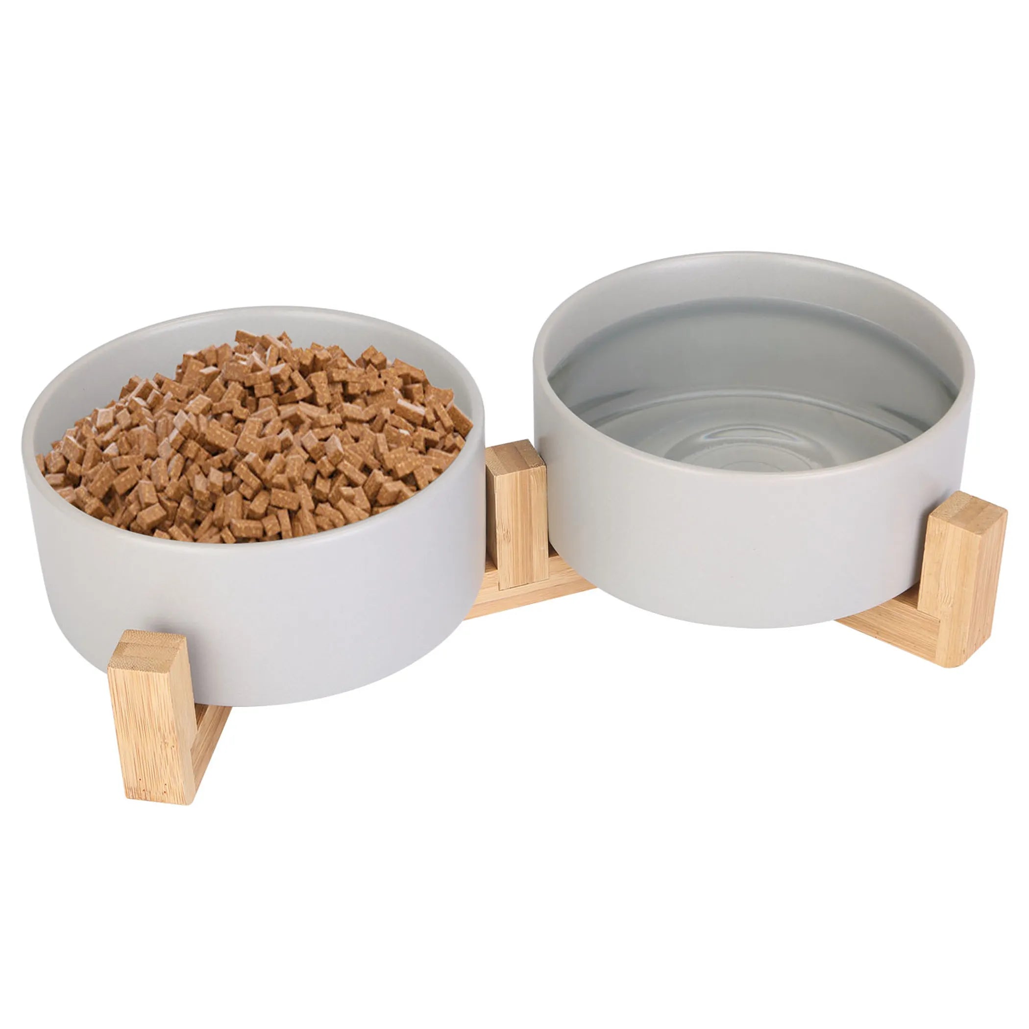 Double 28.7Oz Ceramic Pet Bowls Dog Cat Bowls