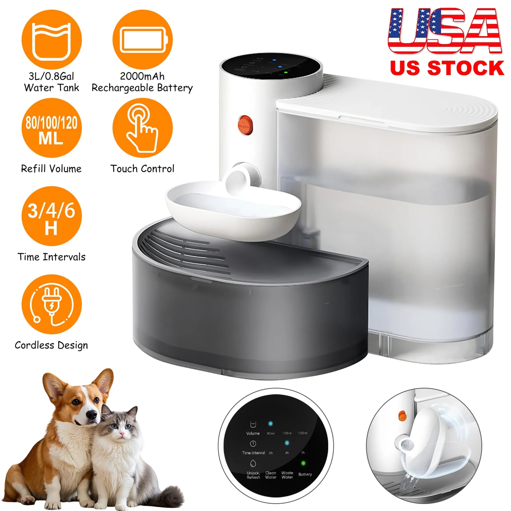 Smart Pet Water Fountain Automatic Cat Water Dispenser