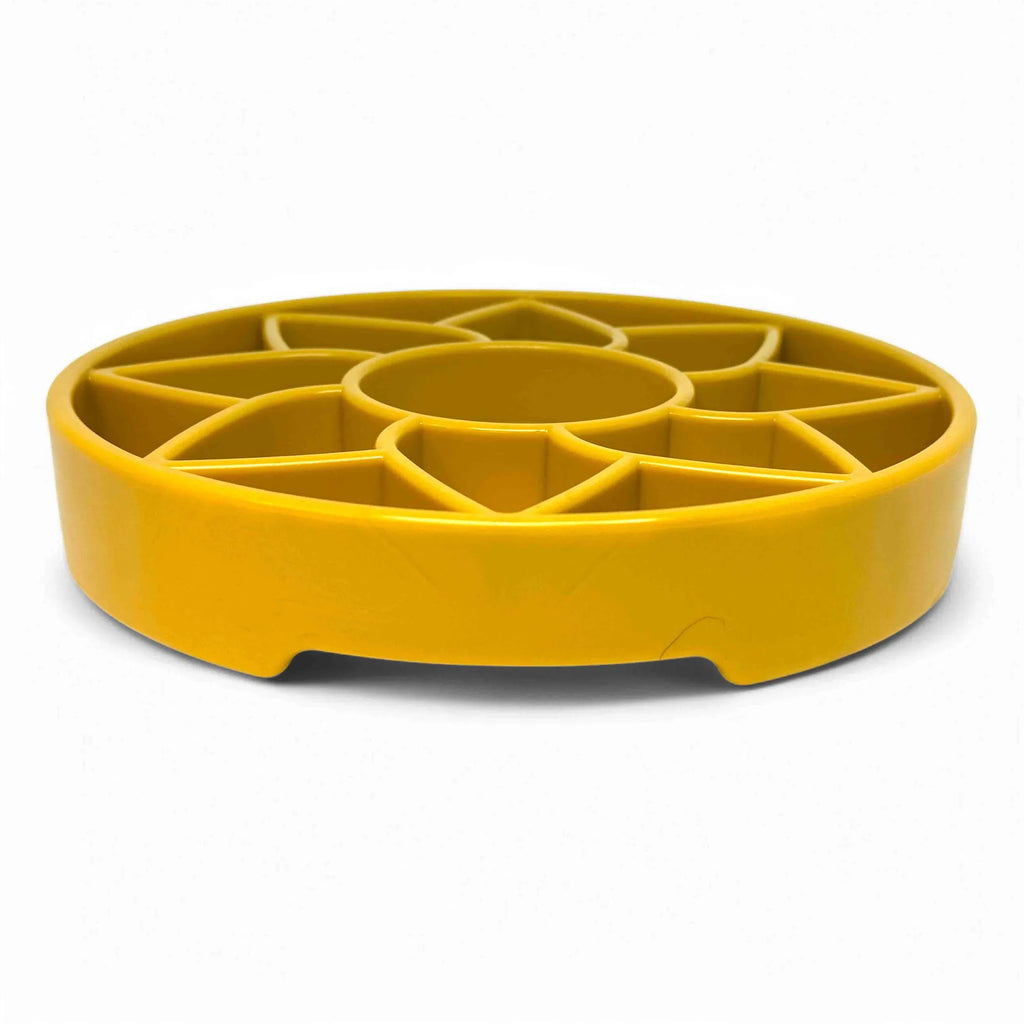 Sunflower eTray Shallow Slow Feeder Dog Bowl for Enrichment