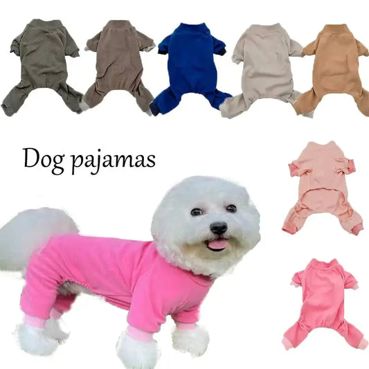 Winter Fleece Dog Pajamas Pet Clothes For Small Medium Dogs Cat Pyjama Puppy Jumpsuit for Dogs Sleepingwear Warm Clothing Coat