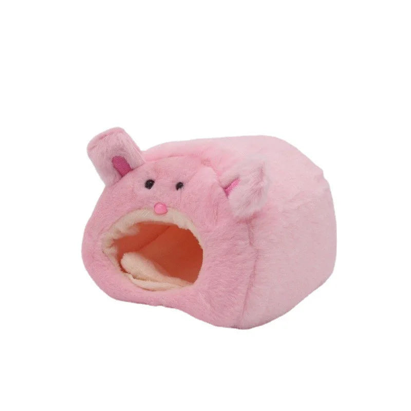 Hamster Soft Warm Bed Rat Hammock Pig Squirrel Winter Pet Toy Hamster Cage House Hanging Nest+Mat House Bed Animal Mice Rat Nest