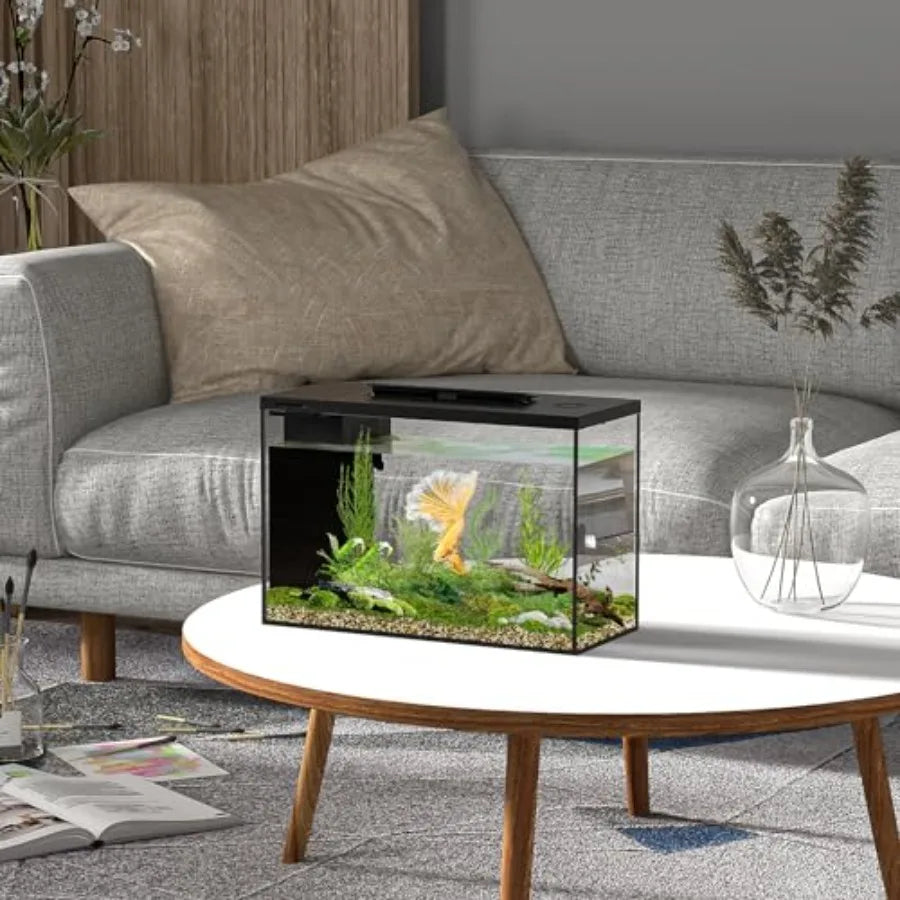 4.5 Gallon SelfCleaning Betta Fish Tank Kit with Builtin Filter LED Light and Water Pump Complete Small Fish Tank Starter Set f