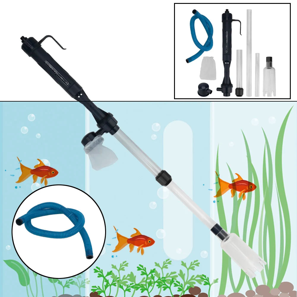 Gravel Cleaner Tool Aquarium Fish Tank Pipe Vacuum Electric Water Change Pump Waste Remover Filters Tools Changing Water