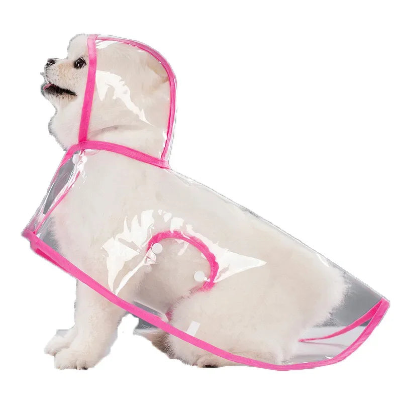 Pet Raincoat Transparent Dog Raincoat Waterproof and Windproof Pet Clothing Large Dog Pet Dog Dog Costume