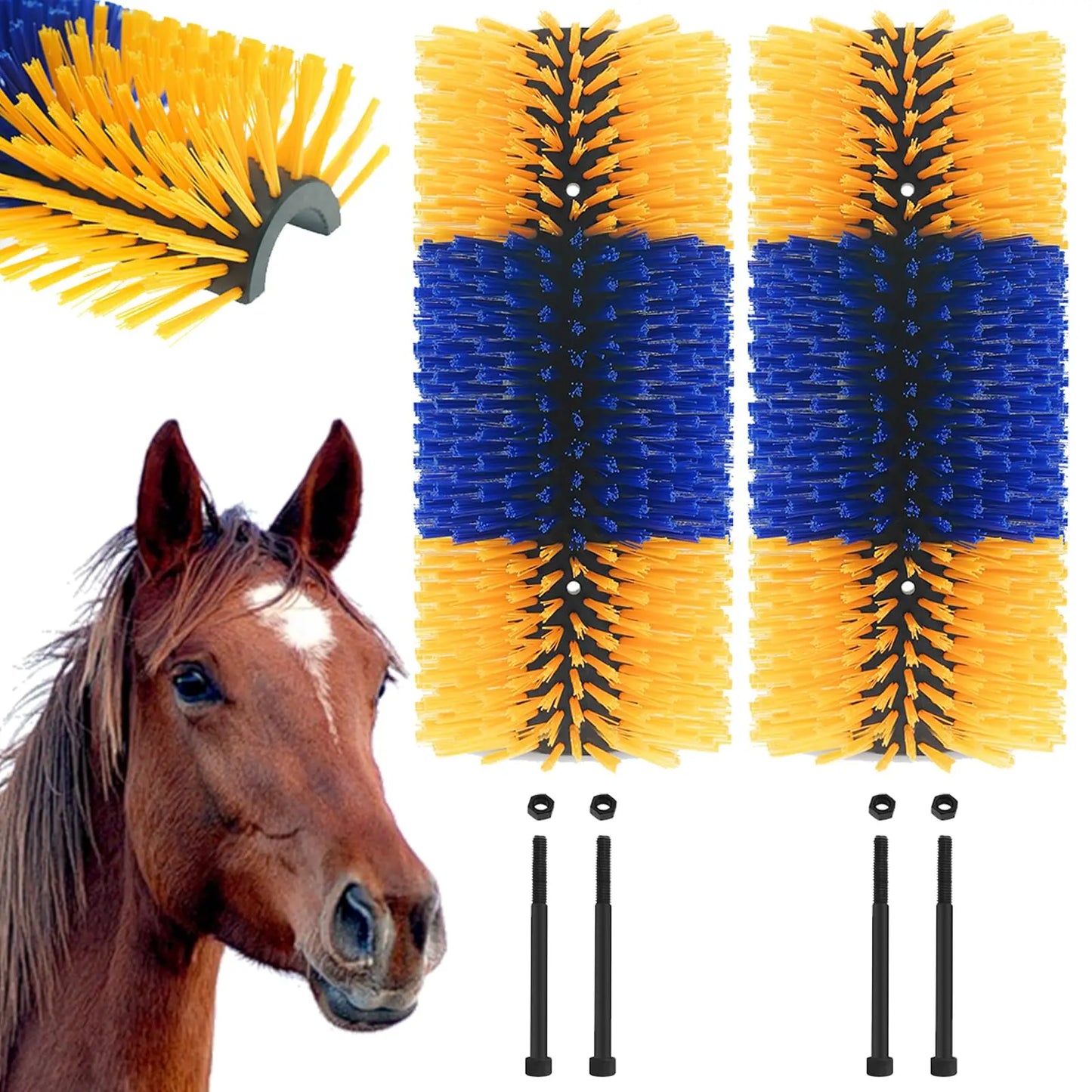 Scratch Brushes, Horse Brushes for Grooming, Relieves Itching On Back of Livestock Brushes for Horse, Cattle, Sheep
