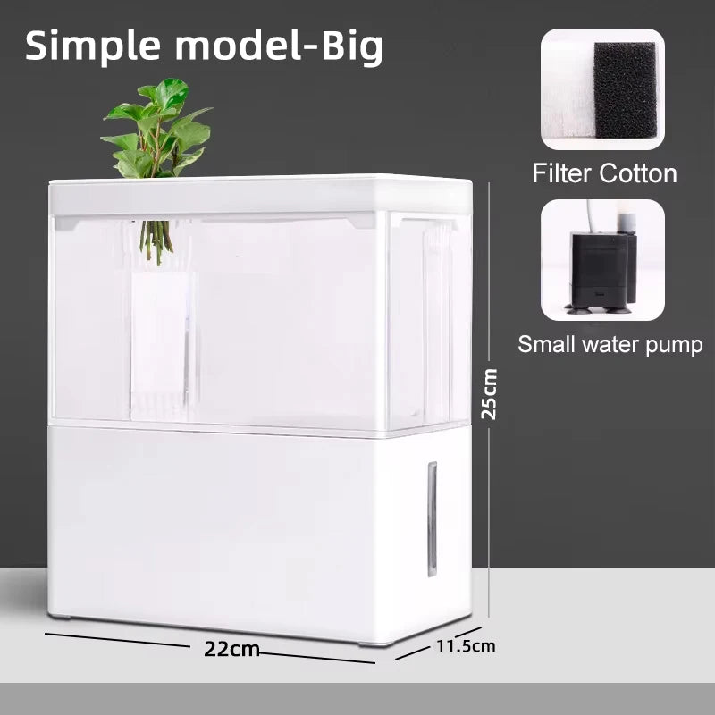 Fish tank living room small landscape ecological tank household USB powered mini tank fish tank