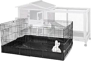 Rabbit Hutch Outdoor Indoor Rabbit Cage Chikcen Coop with Casters Guinea Pig Cage with 3 Deep No Leakage Pull Out Tray,Waterpro