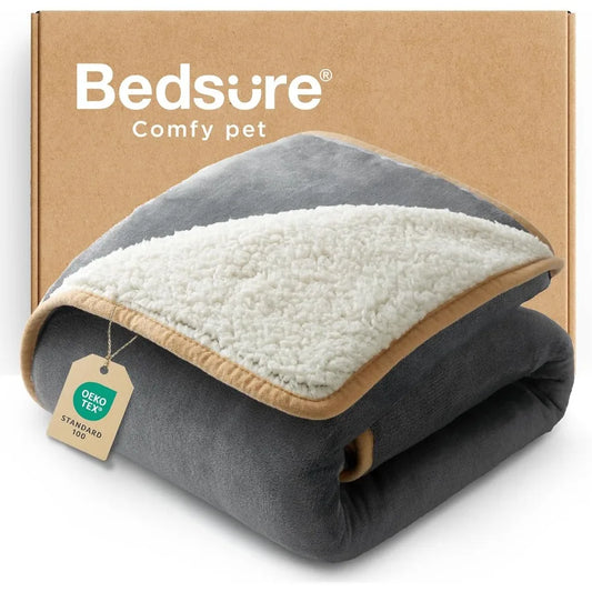 Bedsure Waterproof Dog Blankets for Small Dogs Small Cat Blanket Washable for Couch Protection Sherpa Fleece Puppy Blanket Soft