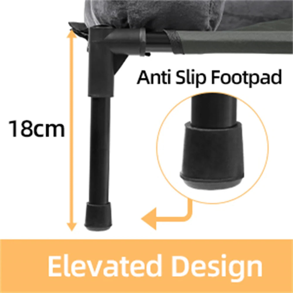 XXL/XL Raised Dog Bed - Outdoor Elevated Cot with Cooling Mat & Plush Mat for Large Dogs