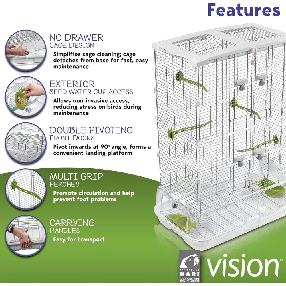 vertical aviary for small birds: ideal habitat for parakeets, finches, and canaries