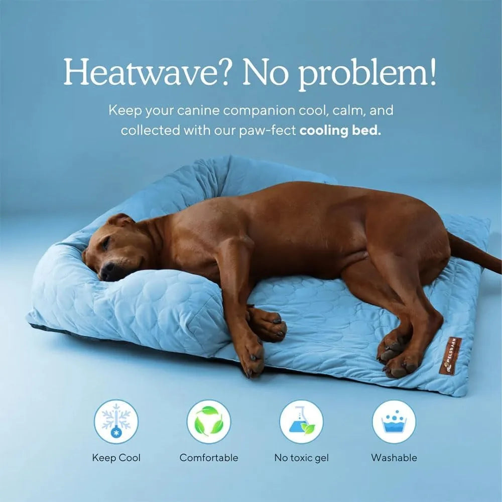 chill-relief dog cooling mattress: durable, washable pad for cooler, comfortable canine rest