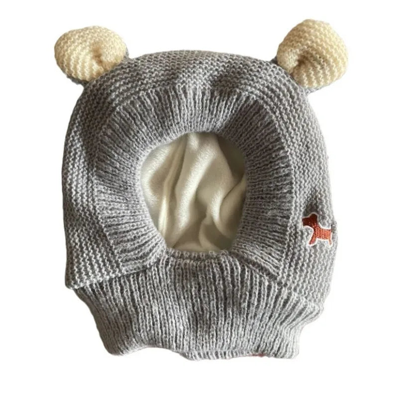Winter Warm Dog Hat Ear Muffs Noise Protection Windproof Pet Ears Covers Knitted Earmuffs For Small Medium Puppy Accessories