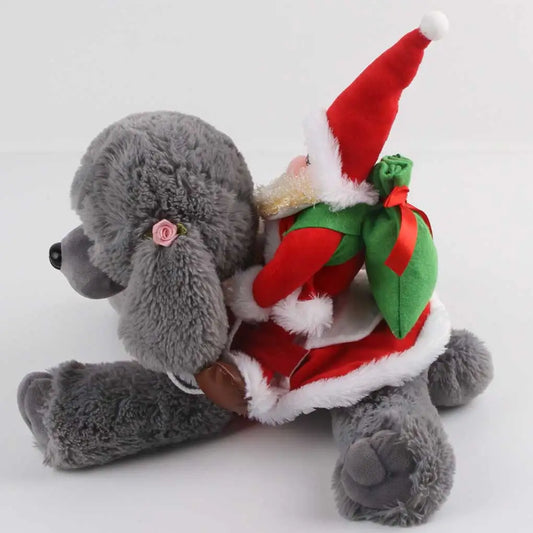 Christmas Pet Clothes Themed Party Festival Holiday Atmospheres Xmas Costume Riding Santa Claus Personalized Prop  S