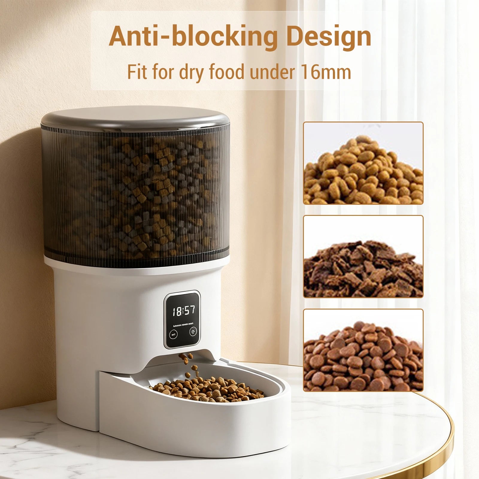 Automatic Pet Feeder 4L – 6 Meals/Day, Portion Control, Dual Power for Cats & Dogs