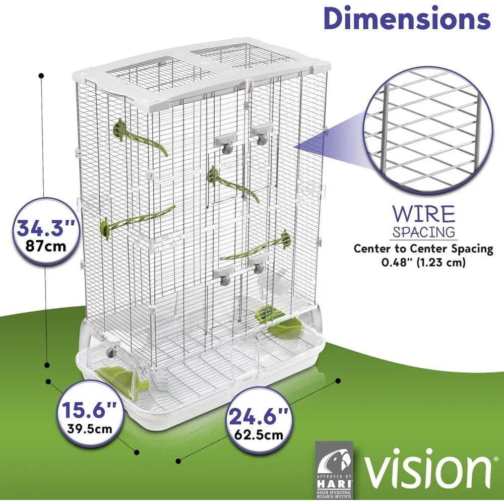 vertical aviary for small birds: ideal habitat for parakeets, finches, and canaries