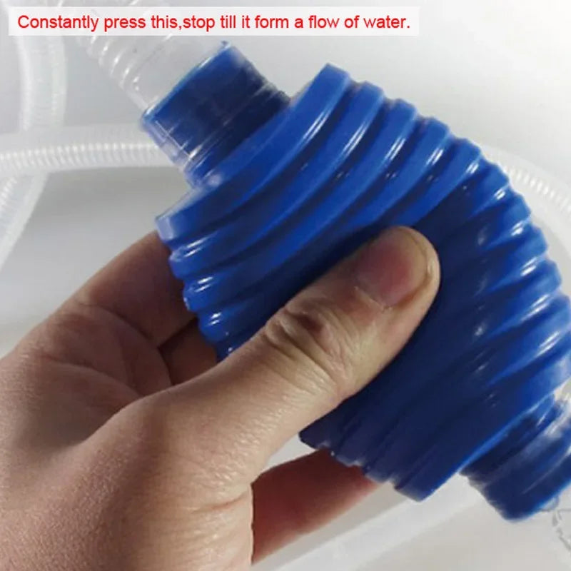 Aquarium Siphon Fish Tank Syphon Vacuum Cleaner Pump Semi-automatic Water Change Changer Gravel Water Filter Aquarium Tools 1.4m