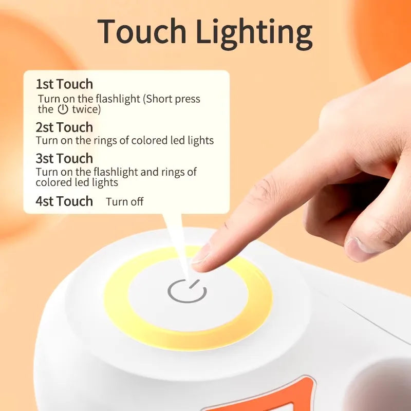 5M Retractable Dog Leash with LED Flashlight - Durable Nylon for Walking & Running