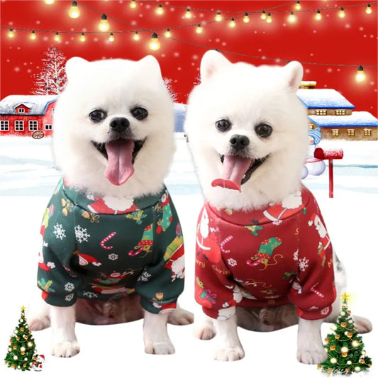 Christmas Dog Clothes Winter Pet Clothing Sweater Clothes For Small Large Dog Cat Puppy Costume Chihuahua Yorkies Shirts XS-4XL