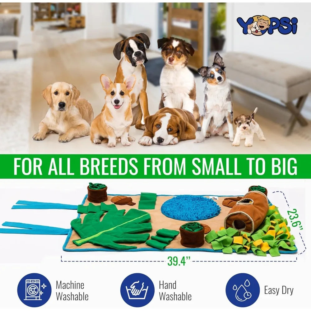 Snuffle Mat for Dogs Large Breed 39.4''x23.6''- Interactive Dog Toys for Boredom - Sniff mat - Mental Stimulation - Enrichment