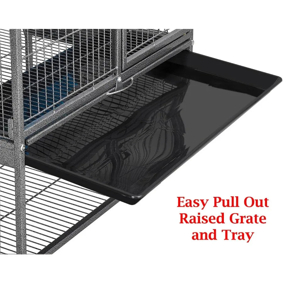 Deluxe Two Tiers Small Animal Critter Cage with Tight 1 2Inch Bar Spacing for Ferrets Chinchillas Rats Mice Squirrels Rabbits a