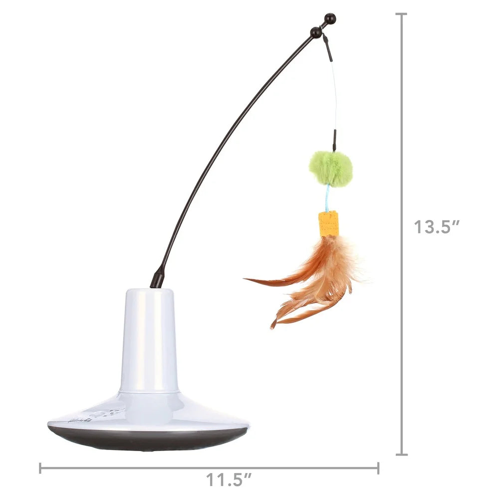 Electronic Motion Cat Toy - Rechargeable Interactive Feather Wand for Exercise & Play