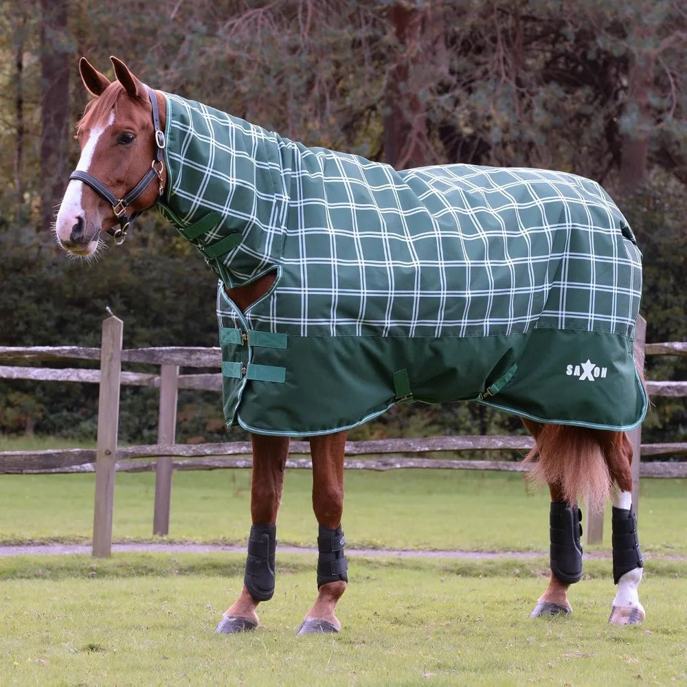 1200D Waterproof Horse Blanket with Combo Neck, 300g Insulation, Heavy Duty Turnout Rug for All Weather Protection