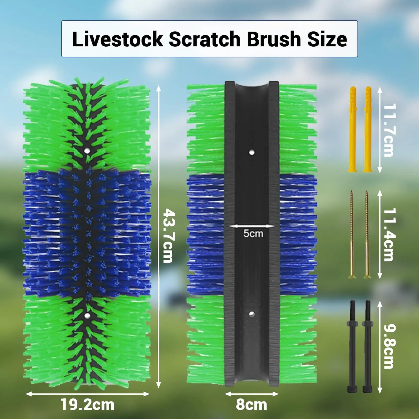 Scratch Brushes, Horse Brushes for Grooming, Relieves Itching On Back of Livestock Brushes for Horse, Cattle, Sheep