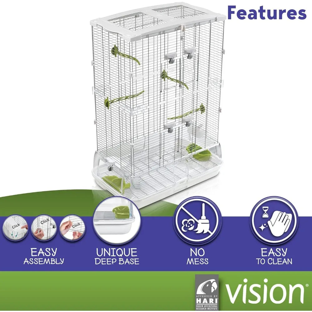 vertical aviary for small birds: ideal habitat for parakeets, finches, and canaries