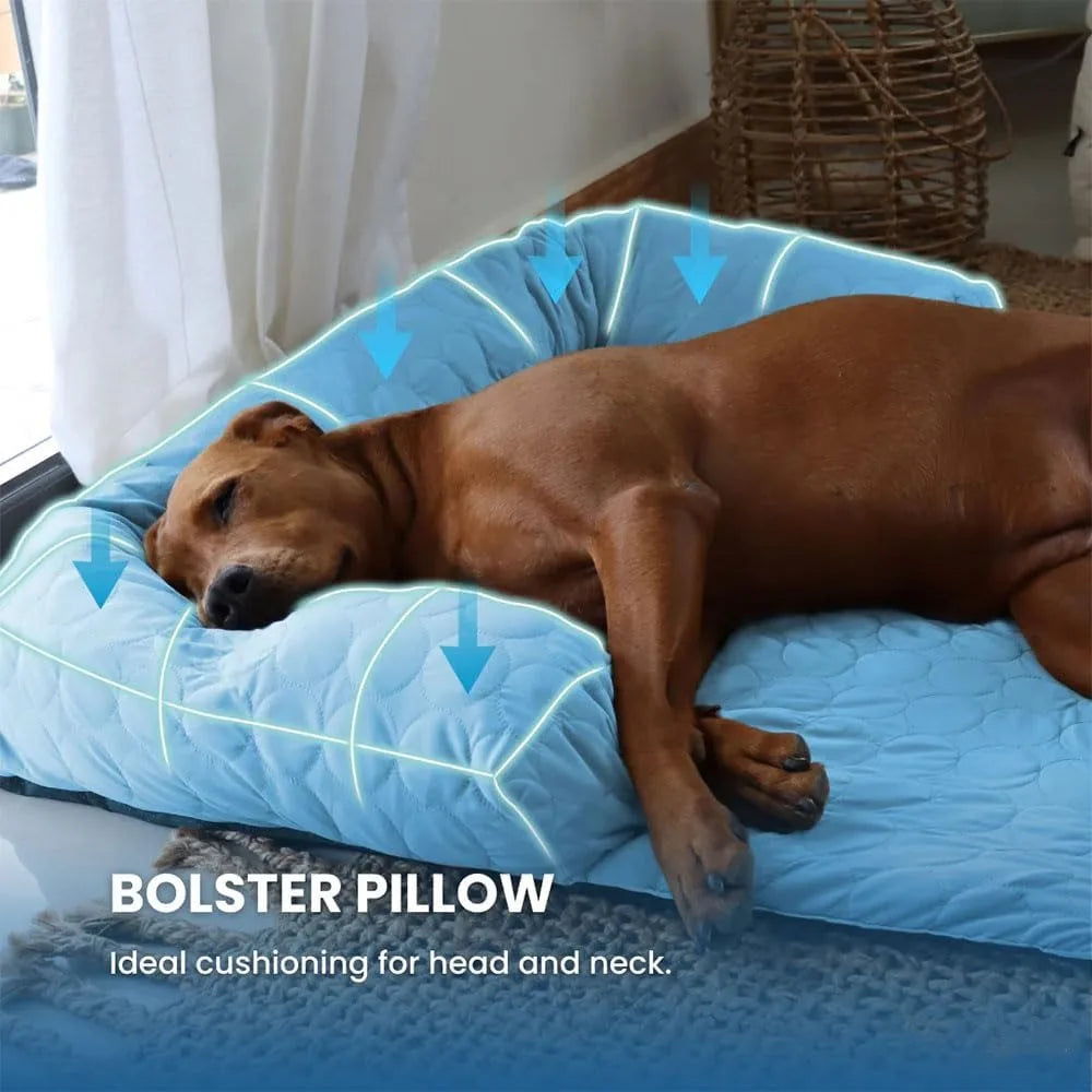 chill-relief dog cooling mattress: durable, washable pad for cooler, comfortable canine rest