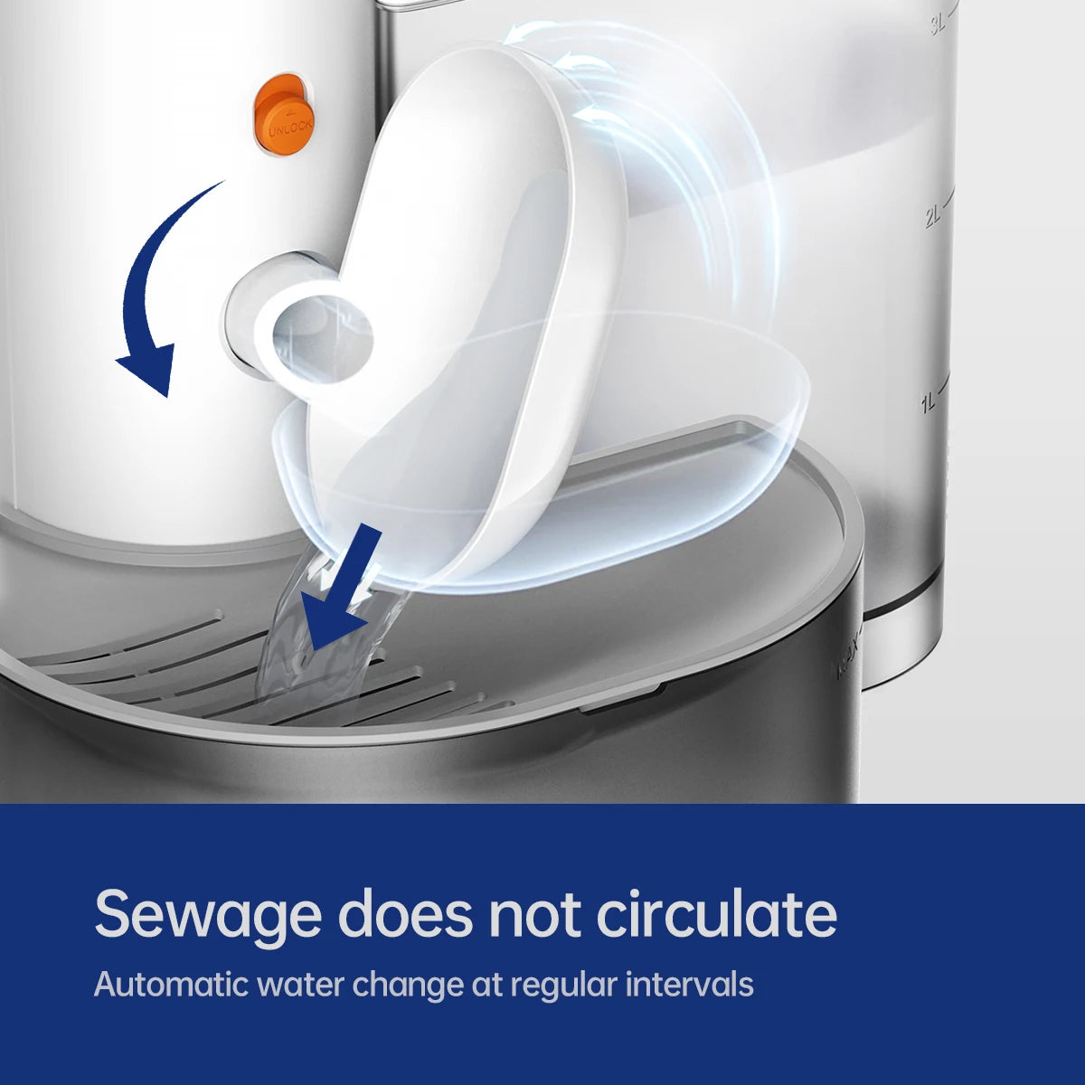 Smart Pet Water Dispenser - Wireless Rechargeable Fountain for Cats & Dogs (White)