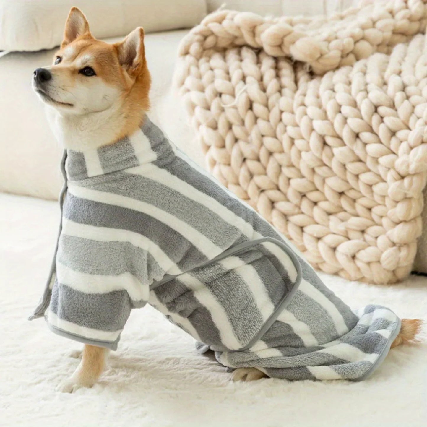 Large Dog Bathrobe - Super Absorbent & Quick-Dry Pet Towel for All Breeds