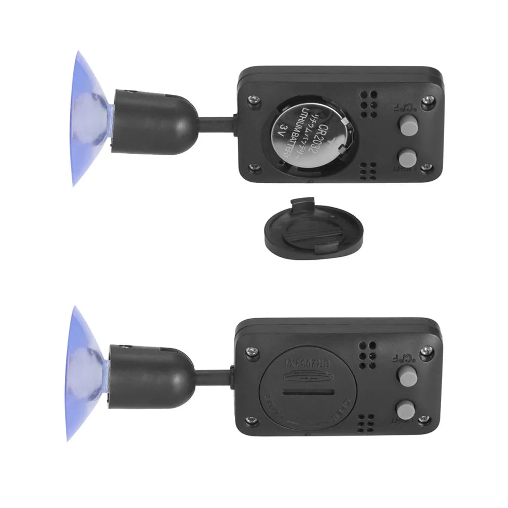 Reptile Thermometer Thermometer Hygrometer 360 Degree Rotation Digital Aquarium Hygro-Therm with Suction Cup for Pets