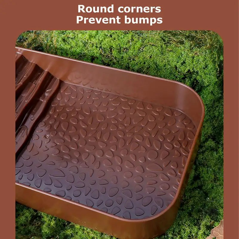 Tortoise Water Bowl Reptile Water Bowl Reptile Bathing Pool Tortoise Feeder Tortoise Feeding Dish for Hamster Tortoise Snake