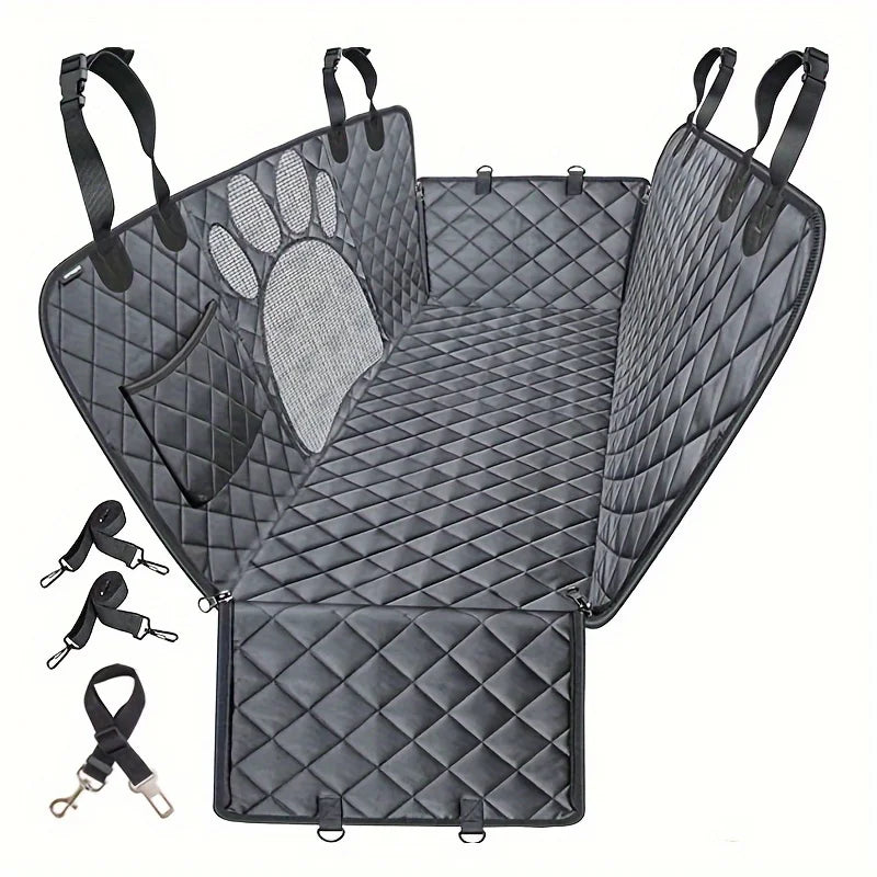 Dog Seat Cover - Heavy Duty Hammock Style Car Seat Protector with Anti-Slip Backing