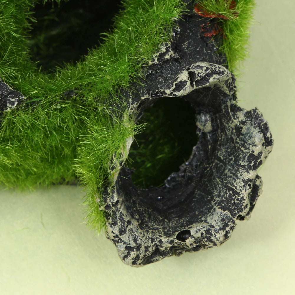 Resin Breeding Hiding Cave Ornaments Shrimp Breeding Evasion House Simulation Moss Roots Decorative Props for Fish Tank Aquarium