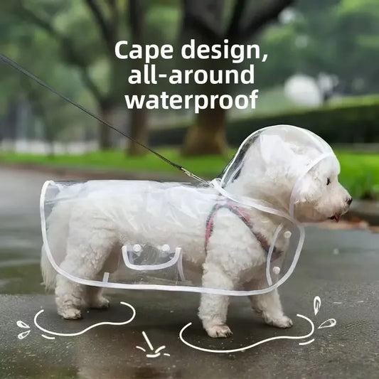 Pet Raincoat Transparent Dog Raincoat Waterproof and Windproof Pet Clothing Large Dog Pet Dog Dog Costume
