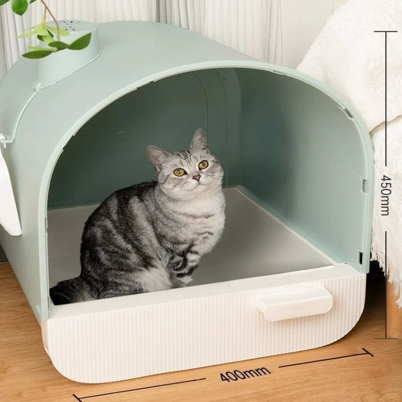 Cat Sandbox Oversized Deodorant Cat Toilet Drawer Basin Sand Leakage Pedal Sand-proof Odor Isolation Cat Bedpans Clean Products