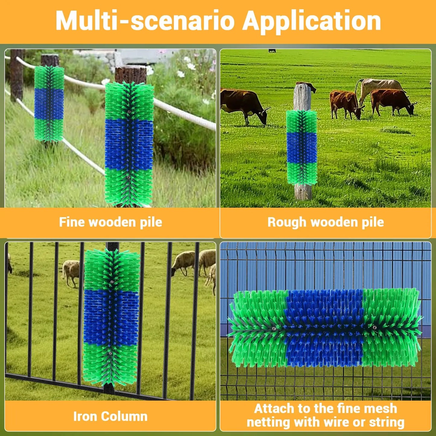 Scratch Brushes, Horse Brushes for Grooming, Relieves Itching On Back of Livestock Brushes for Horse, Cattle, Sheep