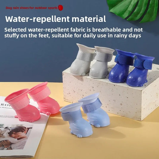 Dog rain shoes, pet shoes with soft soles that cannot be thrown off, shoe covers, small and medium-sized dog shoe covers