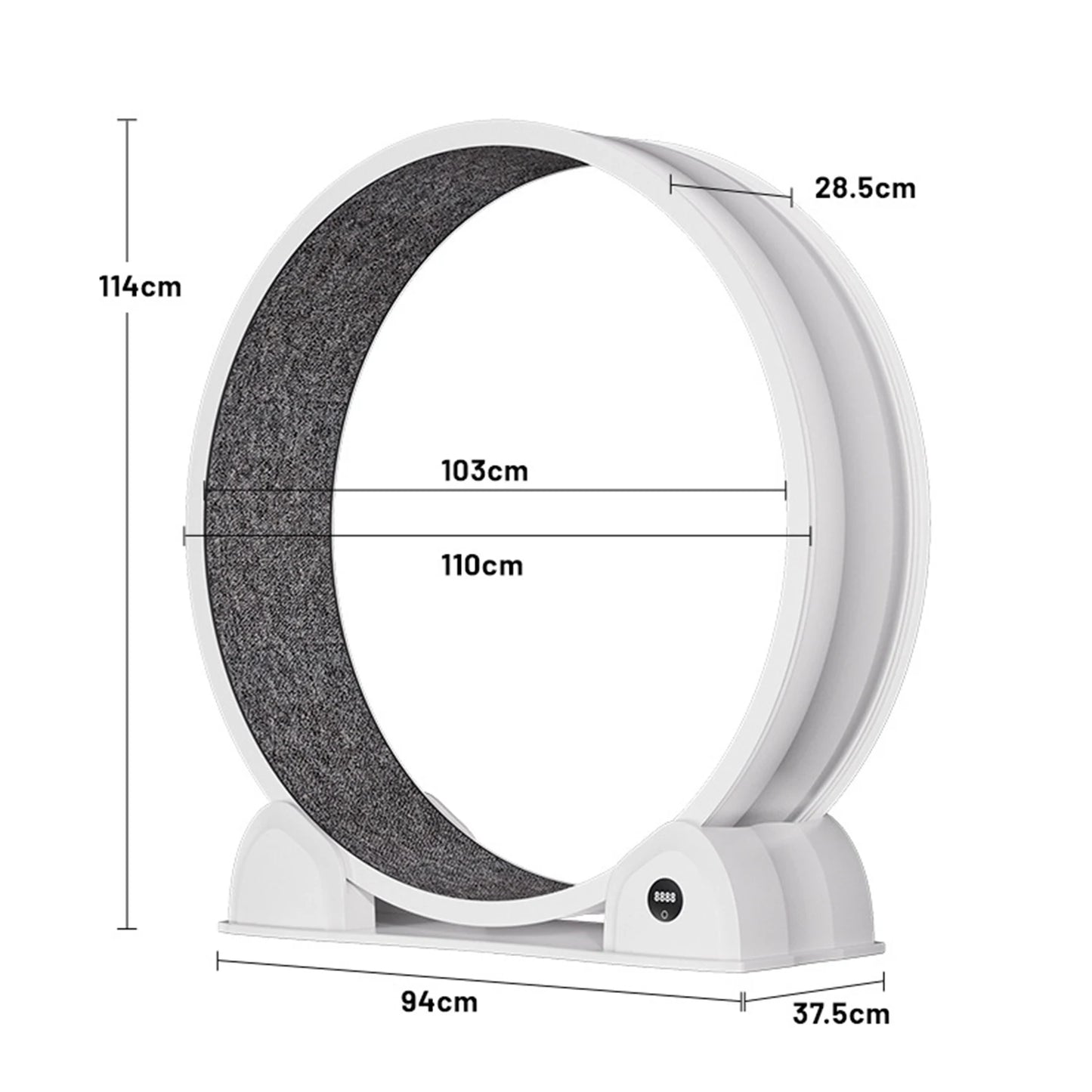 Cat Exercise Wheel for Indoor Cats, ABS Cat Wheel Exerciser Quiet Cats Treadmill with Pedometer, Small Animal Running Wheels