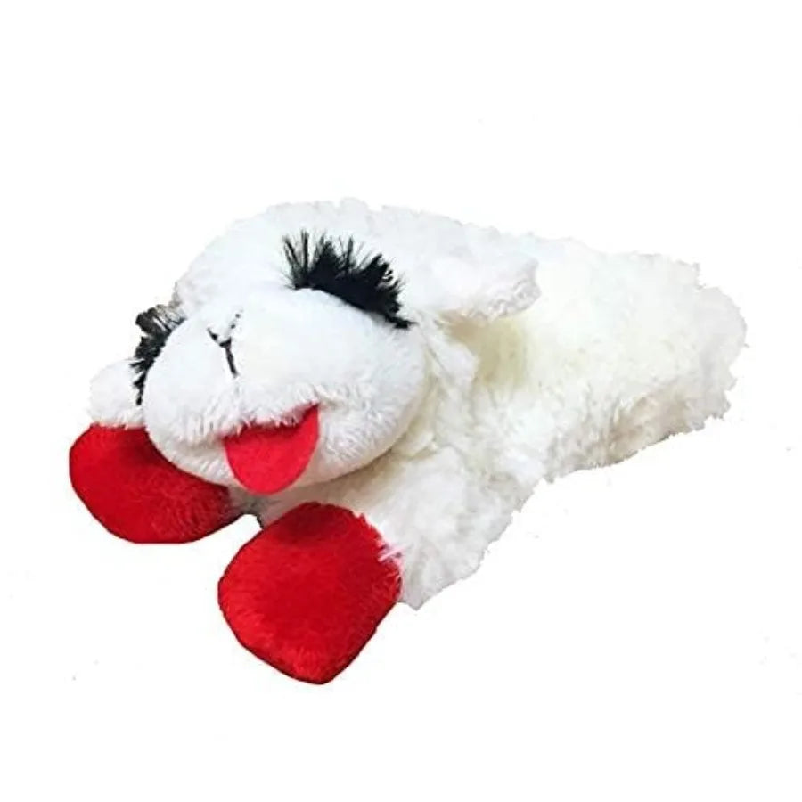 Lamb Chop Dog Plush Toy Squeaky Dog Toy for Small Medium Dogs Extra Soft Plush Dog Toy Stuffed Animal Dog Toy for Cuddling Play