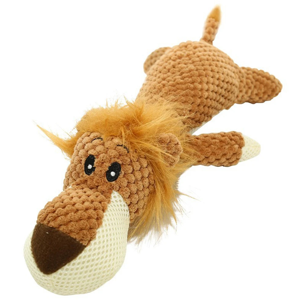 Cute Plush Squeaky Dog Toy - Soft Stuffed Cartoon Puppy Teething & Chew Toy