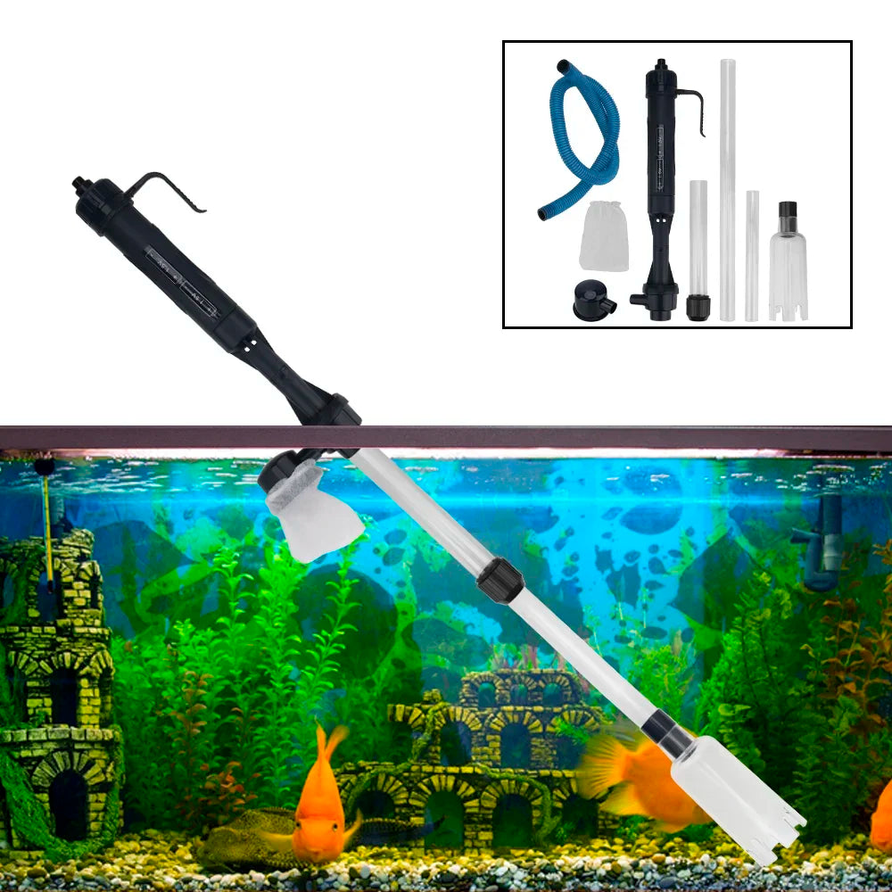 Gravel Cleaner Tool Aquarium Fish Tank Pipe Vacuum Electric Water Change Pump Waste Remover Filters Tools Changing Water