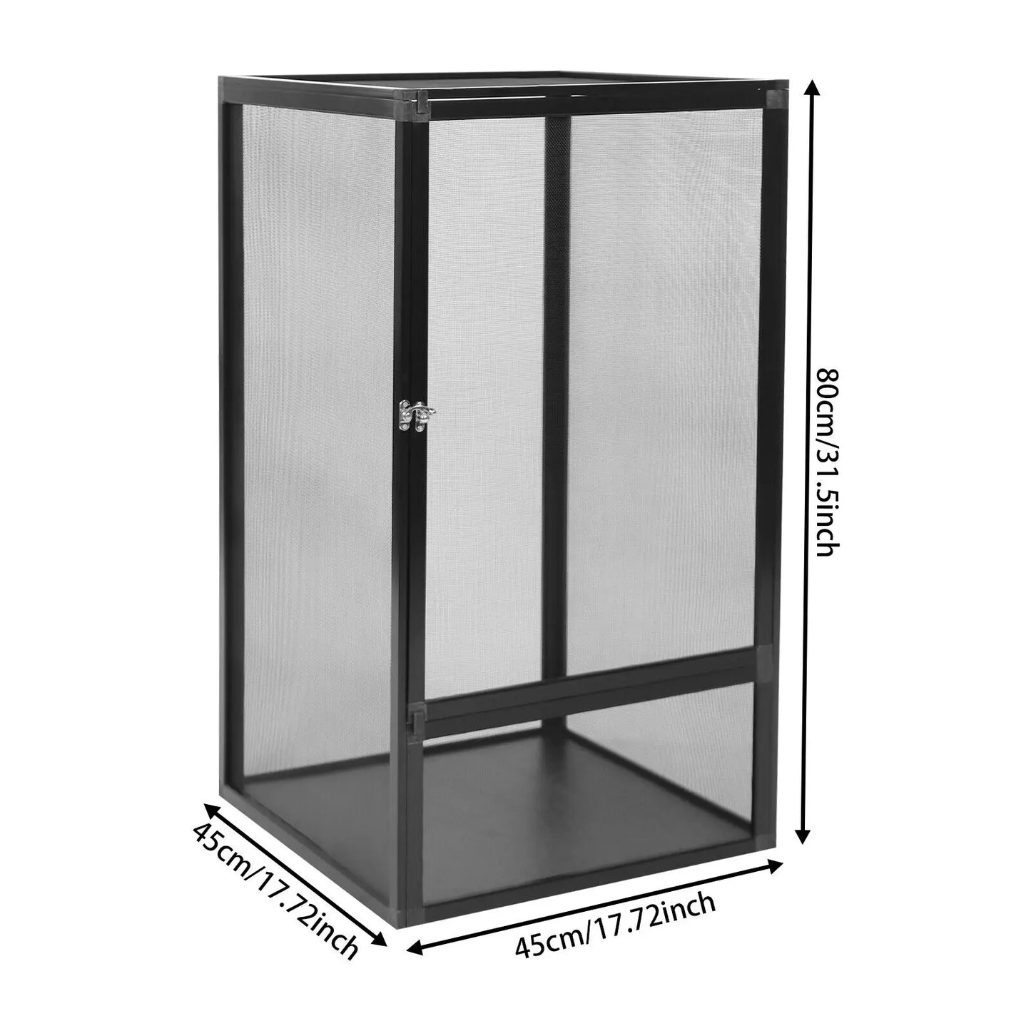 Easy Assembly Reptile Feeding Enclosure - 45"x45"x80" Pet Net Box