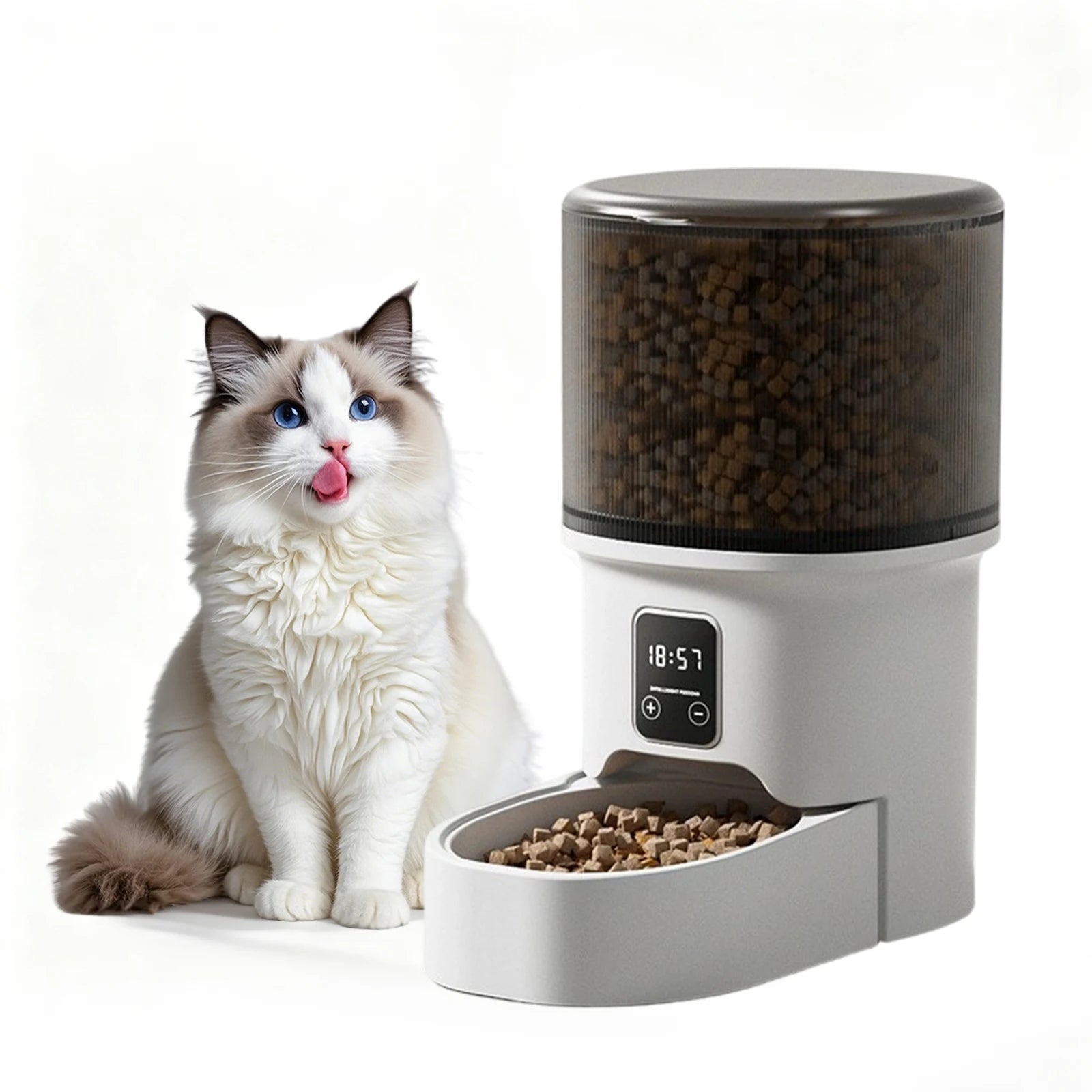 Automatic Pet Feeder 4L – 6 Meals/Day, Portion Control, Dual Power for Cats & Dogs