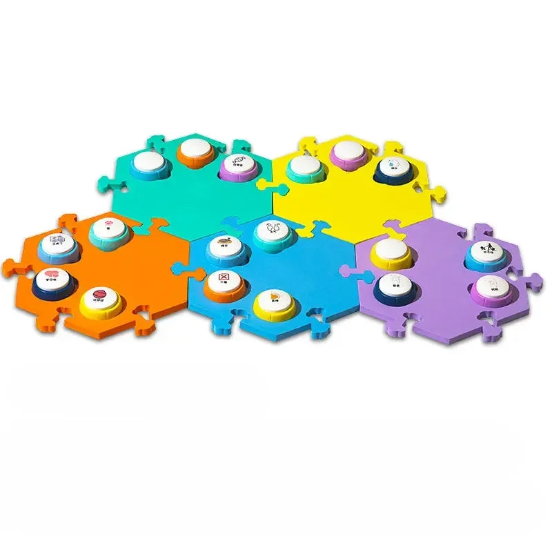 Dog Talk Buttons - 9 Piece Pet Communication Training Set with Mat