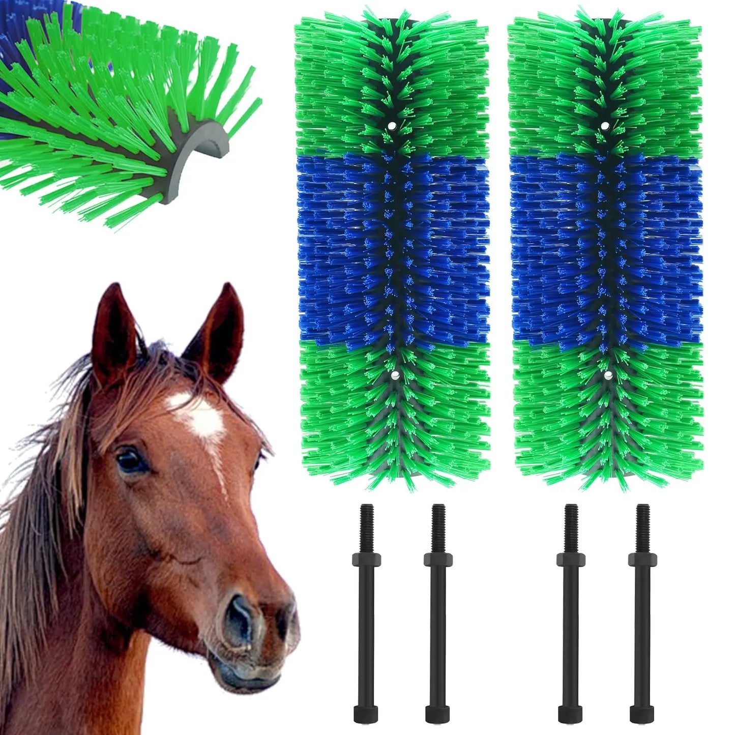 Scratch Brushes, Horse Brushes for Grooming, Relieves Itching On Back of Livestock Brushes for Horse, Cattle, Sheep